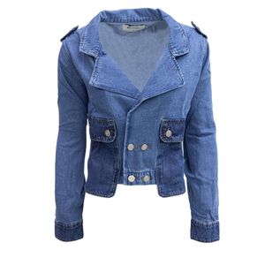 JAQUETA FEMININA JEANS CROPPED