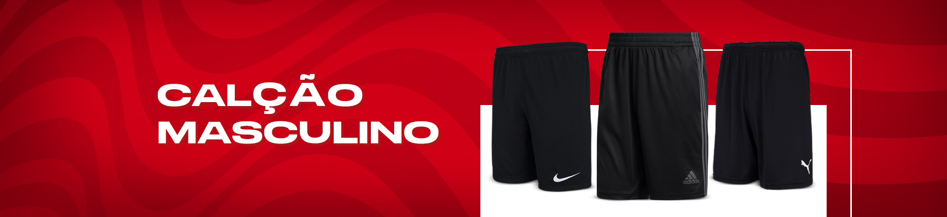 Calções masculinos em promoção