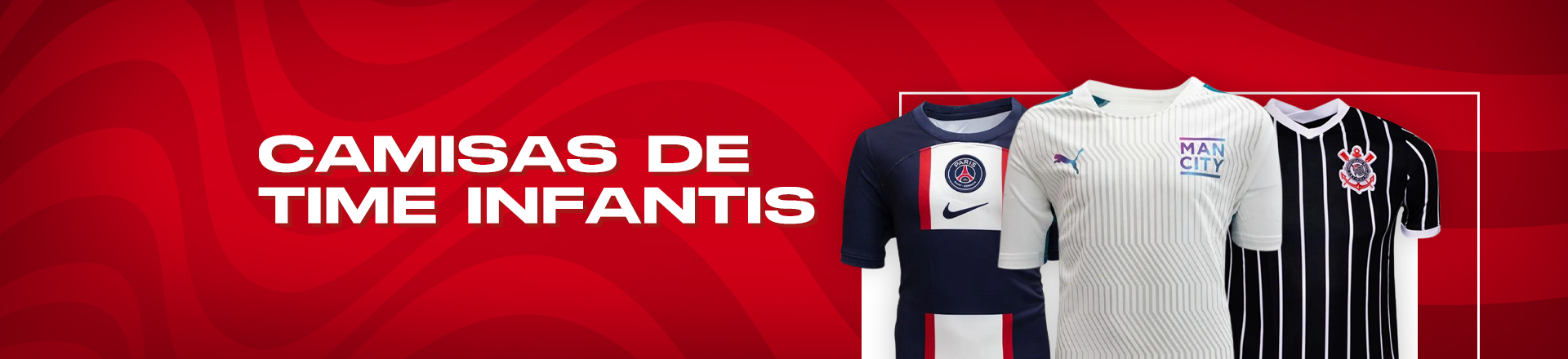 Camisas de time infantis em promoção