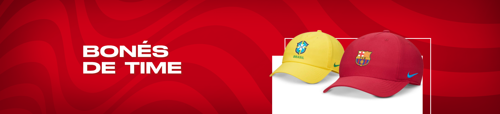 Bonés de time em promoção